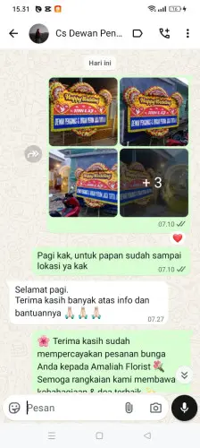 Testimonial Papan Bunga Pernikahan lumajang