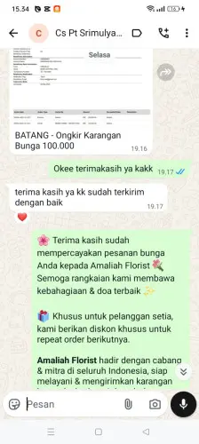 Testimonial Papan Bunga lumajang