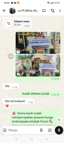 Testimonial Papan Bunga lumajang