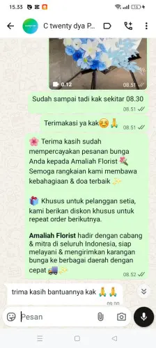 Testimonial Standing Flower lumajang